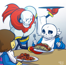 spewpew:  Master chef Papyrus presents the Hot Dogetti! 