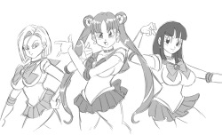   demonforni asked funsexydragonball: Oh so you are a fan of dragonmoon x eh? Any Chichi and company in sailor uniforms art that you would like to share with the class? LOL  I should&rsquo;ve mentioned that I wasn&rsquo;t a fan of Dragon Moon X, but it