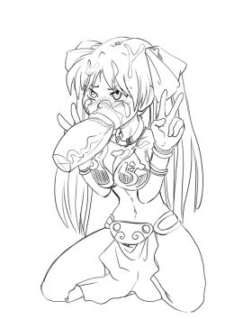 20 minute sketch commission for BHS Desk of Kagami Hiiragi from Lucky Star in a Slave Leia costume, giving an angry blowjobPatreon       Ko-Fi       Tumblr       Inkbunny      Furaffinity