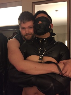 rbrlover:  I finally got some fun times with my hardworking IML roommates. I got to teach sexy Matt how to tie up and torture his handsome boyfriend @puphaiiro. We put him in my straighjacket, wired up his hole and cock and enjoyed hearing him moan and