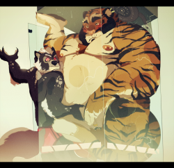 vetrowolf:  Showers and massive tigers  