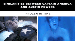 mamalaz: The similarities between Captain America and Austin Powers (I don’t know why I did this) 
