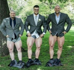 talesofthealpha: deadlifts-and-derrida: When your groomsmen are all your gym buddies.  I wouldn’t want to put my groomsmen to shame. 