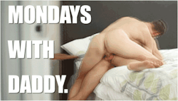 ultraboyhunter:  Daddy Says: Happy Moaning Monday Part 1: So much better than an alarm clock, Daddy has an alarm cock.   That last gif with the throbbing cock is incredible!