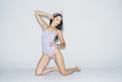 americanapparel:  Danielle in Pink &amp; Blue. Sumer 2013.