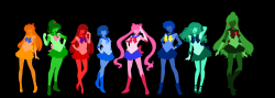 lambency:  Sailor Moon Lineup of all the Senshi I’ve done so far. Just Chibi Moon and Saturn are left but I’ll do those when I’m not aching from walking all day. I just wanted to get the three Outer Senshi out of the way. Once more, thanks Bruce
