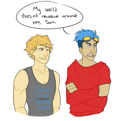 youre-my-boi-micool:  Seamonkeys is a gift. (Sorry if this has been done before I just wanted to draw Sun in that shirt)