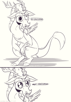 eleanorappreciates:  unfortunategod:  oc-answers:  nessie-wolfmod:  someyellowpony:  ponies-n-things:  merr chrismas discord by zombie  the time of the year to finally reblog this  Omg yes  @lvlur @butterball-nerd this beats godzilla  @eleanorappreciates
