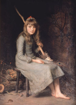 oldpainting:   John Everett Millais, Cinderella, 1870s 