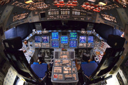 Cockpit of the Space Shuttle Atlantis | via reddit