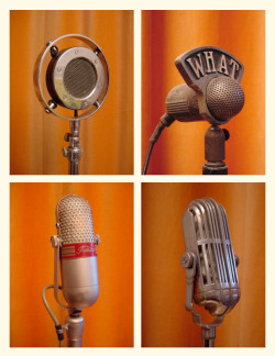 eldritch-undertaker:  kronstadt21:  Microphones from The Vintage Microphone Gallery.  How are microphones so damn pretty 