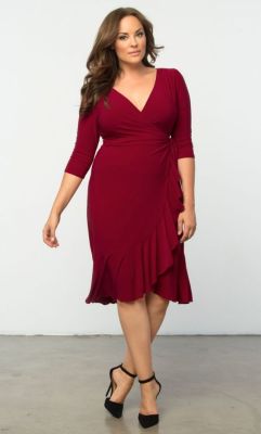 beautiful-real-women:  Whimsy Wrap Dress Red - Plus Size  Dress - Curvalicious Clothes - #plussize #plussizefashion