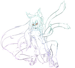 signherepleasegallery:  BlazBlue and its very own Kokonoe must’ve had a very naughty experiment and ended wr- RIGHT! A nice barbed kitty mega peen for you futa lovers out there, Enjoy, please reblog but do NOT steal. Im poor as is alright? Now how do