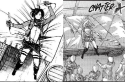 Chapters 7 and 68: Mikasa Ackerman and Historia Reiss after losing their only remaining family.