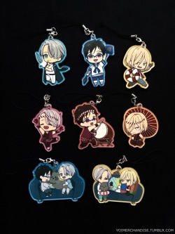 yoimerchandise: YOI x Sol International Pearl Acrylic Collection (Vol. 2) Original Release Date:August 2017 Featured Characters (4 Total):Viktor, Yuuri, Yuri, Makkachin Highlights:This set has an adorable summer theme, from the main trio posing as sailors