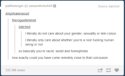 greenekangaroo:  bioware-fanatic:  u-know-u-luv-me:  What the fuck!  Have these people ever been outside  sometimes this post rolls back around and I make sure to reblog it to remind y’all that thinking that tumblr users are even remotely socially-justice