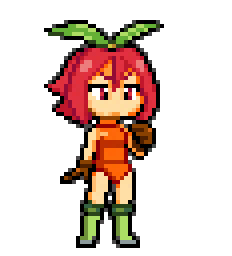nauthleroy:  Making a bunch of animated sprites for the Carrot girl game!   I love &lt;3