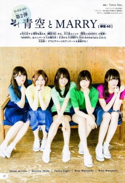 keyakizaka46id:  『Weekly Shonen Magazine』 no.18 - Shida manaka, Moriya Akanen, Watanabe Rika, Watanabe Risa, &amp; Sugai Yuuka