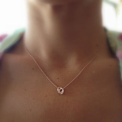 ringtorulethemall:  Tiny Infinity Ring Necklace - Delicate Rose Gold Necklace - Tiny Circles - Gold Dot - Love Knot - Tie The Knot Necklace rings