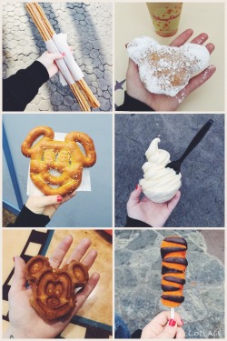 3 days at Disneyland / California Adventure = eating all the treats!  Churros, beignets, soft pretzels, dole whips, chocolate filled waffles &amp; tigger tails. Nomnomnom.