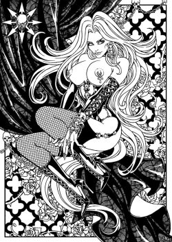 superheropinups:  Not Safe For Work Wednesday Lady Death - Candra