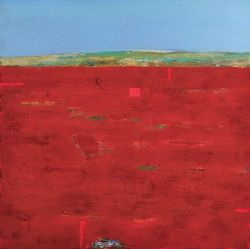 blastedheath:  Karl Korab (Austrian, b. 1937), Rote Erde [Red earth], 2011. Oil and sand on canvas, 100 x 100 cm. 
