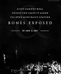 music-ismy-salvation:  Bones Exposed - Of Mice and Men 