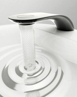 sixpenceee:  A London student, Simin Qiu recently designed this conservation-friendly faucet that swirls your water into captivating geometric patterns as soon as you turn on the tap. (More Information) 
