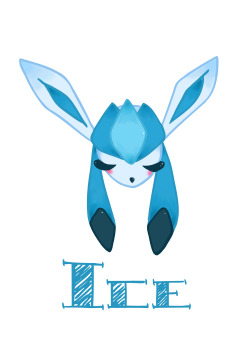 eeveelutions-and-friends:   What do you think about this work of mine? Glaceon is here &lt;3 Go on my Redbubble Account 