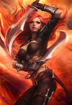 Beautifully done katarina art work shes one of my favorite champs