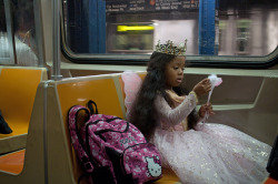inanorderlyfashion:  The Queen as a Fairy Princess, Halloween NYC 2013 photographed by ©Channon Simmons 