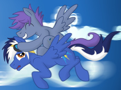 mysteriouskaos asked for a photo of Dripper riding his oc, Blue Blaze. I think I missed the point!  I hope you like the gift-ask thingie, mysteriouskaos