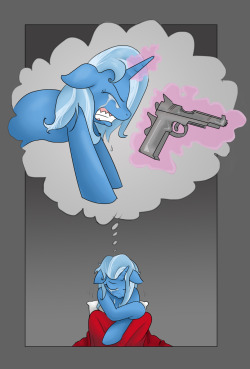 Trixie&rsquo;s got a gun. (from this chapter of my Fimfic.)