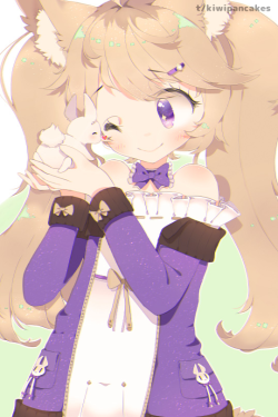 kiwipancakes:  Commission for Squishy (elin with alternative clothing) _( 3」∠)_ 