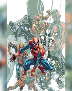 nomoremutants-com:  So many Spider. Which is you favorite Spider-Man?  Download images at nomoremutants-com.tumblr.com  Key Film Dates * Spider-Man - Homecoming: Jul 7, 2017 * Thor: Ragnarok: Nov 3, 2017 * Black Panther: Feb 16, 2018 * New Mutants: Apr