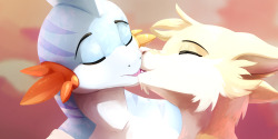 mudkipz9:  Happy Valentines Day &lt;3 Art done by blitzdrachin   Omg you two are too damn cute ^^ 