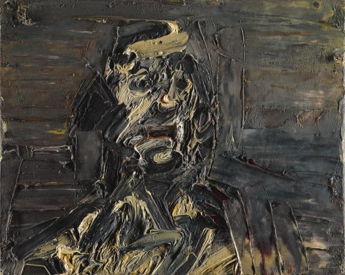 Frank Auerbach (German-British, born 1931), Head of J. Y. M. III, 1982. Oil on canvas, 41 x 51 cm