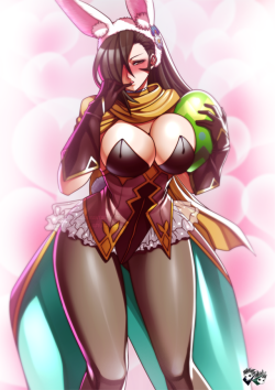 jadenkaiba:   “Happy Easter~!”Kagero from Fire Emblem If/Fates in Easter Bunny Dress ENJOY :)   ——————————————————————————————————- Hai sai !! Jaden Kaiba are 2 persons (in fact Twins)
