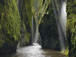Waterfall canyon, Columbia river gorge, Oregon, by Peter Lik (2014)