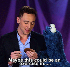destielsfalling:  hiddleswiggles:  wikatiepedia:  Nailed it.  yeah children with kink for delayed gratification. Good job Thomas!  cookie monster’s face like.. TOM, THIS IS A CHILDREN’S PROGRAM! 