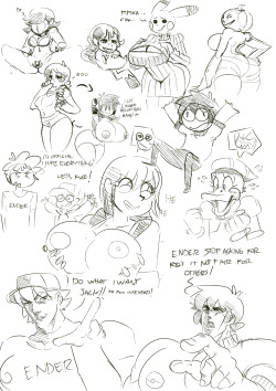 a bunch of Stream doodles :) - pumpkin head girl- pikachu and a milf head swap- Yumi Yoshimura Vagina face-MOther and daughter body part swap/Role Reversal-Ender and max Head swap-Kairi &amp; donald body swap-Jack &amp; Ender in jojo bizarre Style art.and