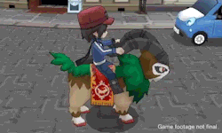 tinycartridge:   Diagonal movement, Froakie car, and Gogoat swag GIFs from the new Pokémon X/Y trailer Props to DaBoss for the quick GIFs. PREORDER Pokemon X and Y, upcoming releases   I just want to say HOLY SHIT THOSE GRAPHICS!!! I AM USED TO PLAYING