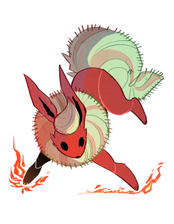 papaparah:f-f-flare up!!!i decided to draw flareon too ‘cause they are cute fluff pups!
