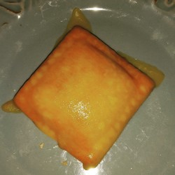 My cheese slice covered the apple pastry perfectly #munchies