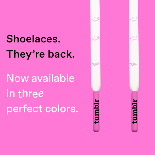 blrmerch:Some personal news: the shoelaces are back, this time in three perfect colors.