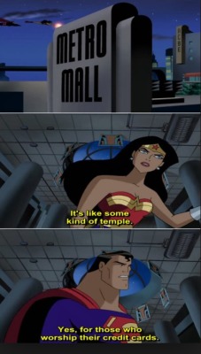 lyrafay:  Superman sums up consumerism.   May your credit score be high, your interest rates be low, and the cash back be strong.Praise be to Citibank.
