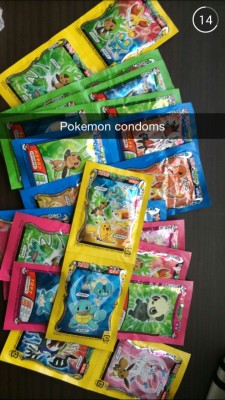 nerdybreeding:  dinoalex:  madeupmonkeyshit:  j6:  quil-ava:  uxxxie:  got this snapchat from my friend in japan  fuck me with these condoms or don’t fuck me at all  make you SQUIRTLE  lemme get a legendary pokemon   I’ll take the bulbasaur one,