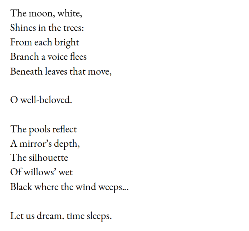 megairea: Paul Verlaine, from “The Moon, White…” (tr. by A.S. Kline); La Bonne Chanson: Poems, 1870