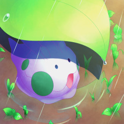 alternative-pokemon-art:  Artist Goomy in the rain by request. 