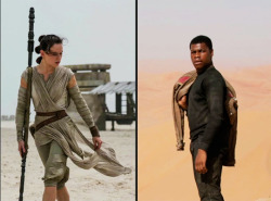 ariannenymeria:  Rey, Finn, Poe Dameron, and BB-8 images revealed at SWCA!